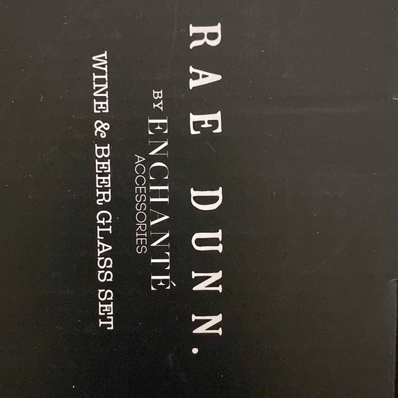 New in Box RAE DUNN wine and beer glass set - Picture 6 of 8